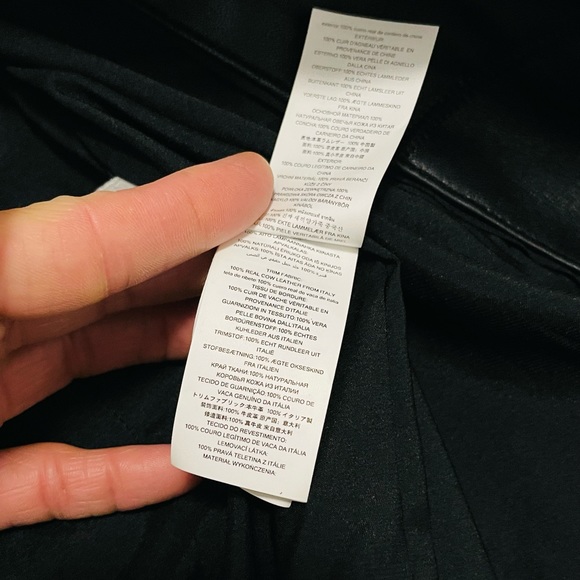 Like New MICHAEL Michael Kors Studdded Belt Biker Jacket 100% Real Lamb Leather - Picture 13 of 14